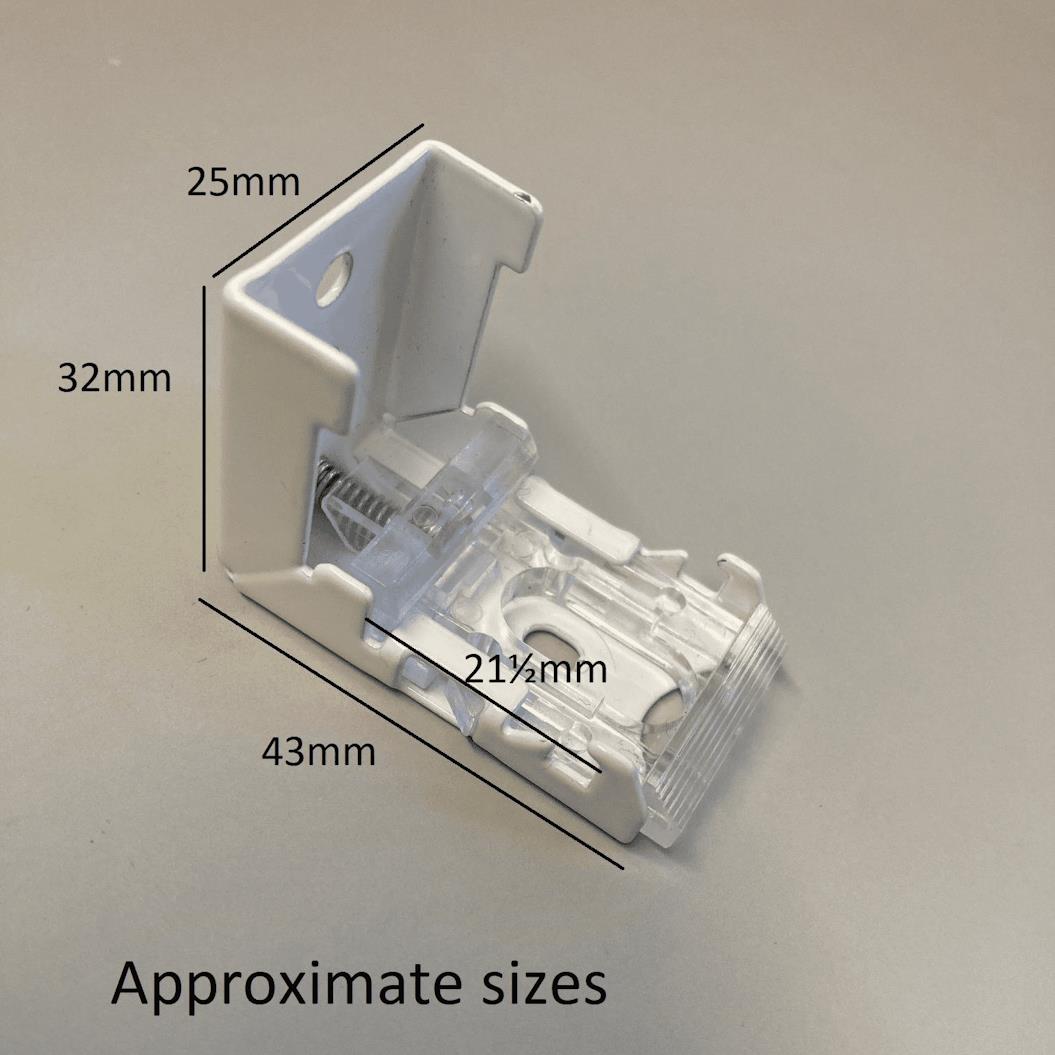 Clip Over Type Bracket for Roman Blinds (21mm Rail) (Sold Individually)
